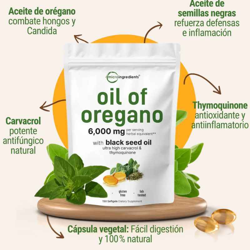 Aceite de Orégano con Semilla Negra En Cápsulas